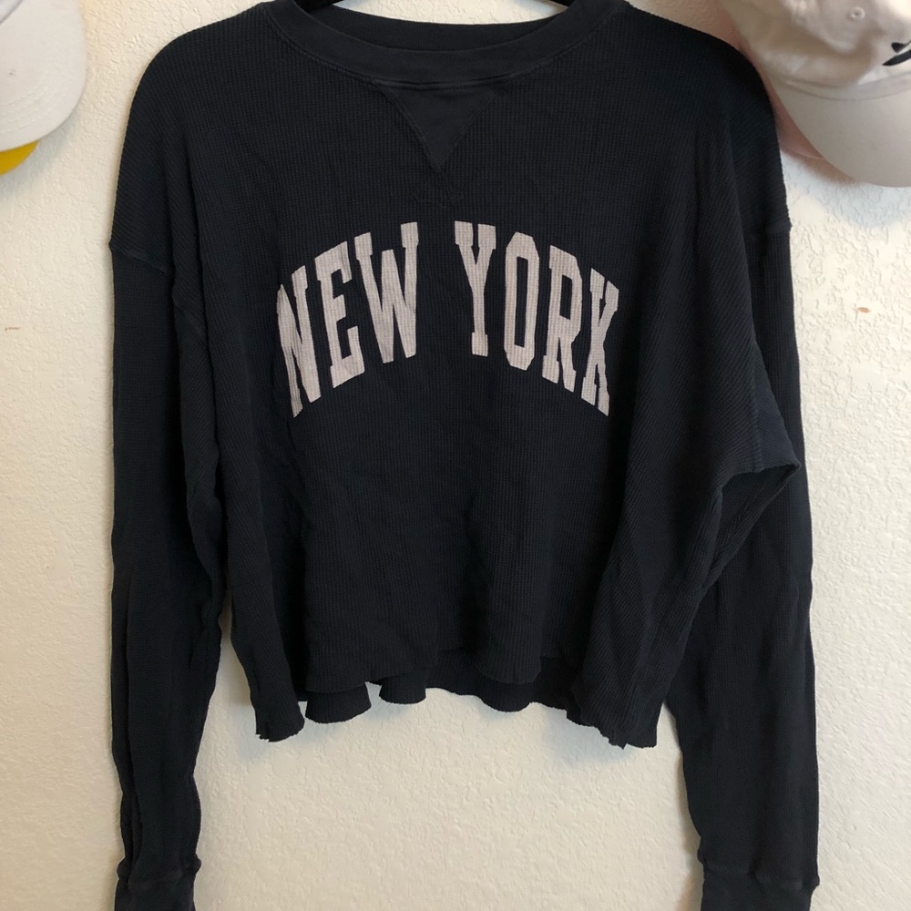 Brandy Melville NEW YORK nwot thermal sweatshirt